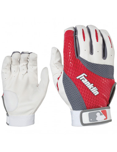 Franklin Batting Glove 2ND SKINZ ADULT Baseball Handschuh schwarz/weiß 