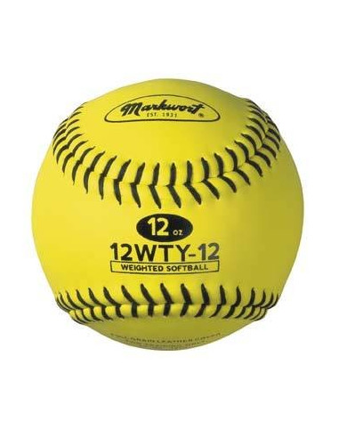 Markwort Weighted Yellow Leather Softball (12WTY)